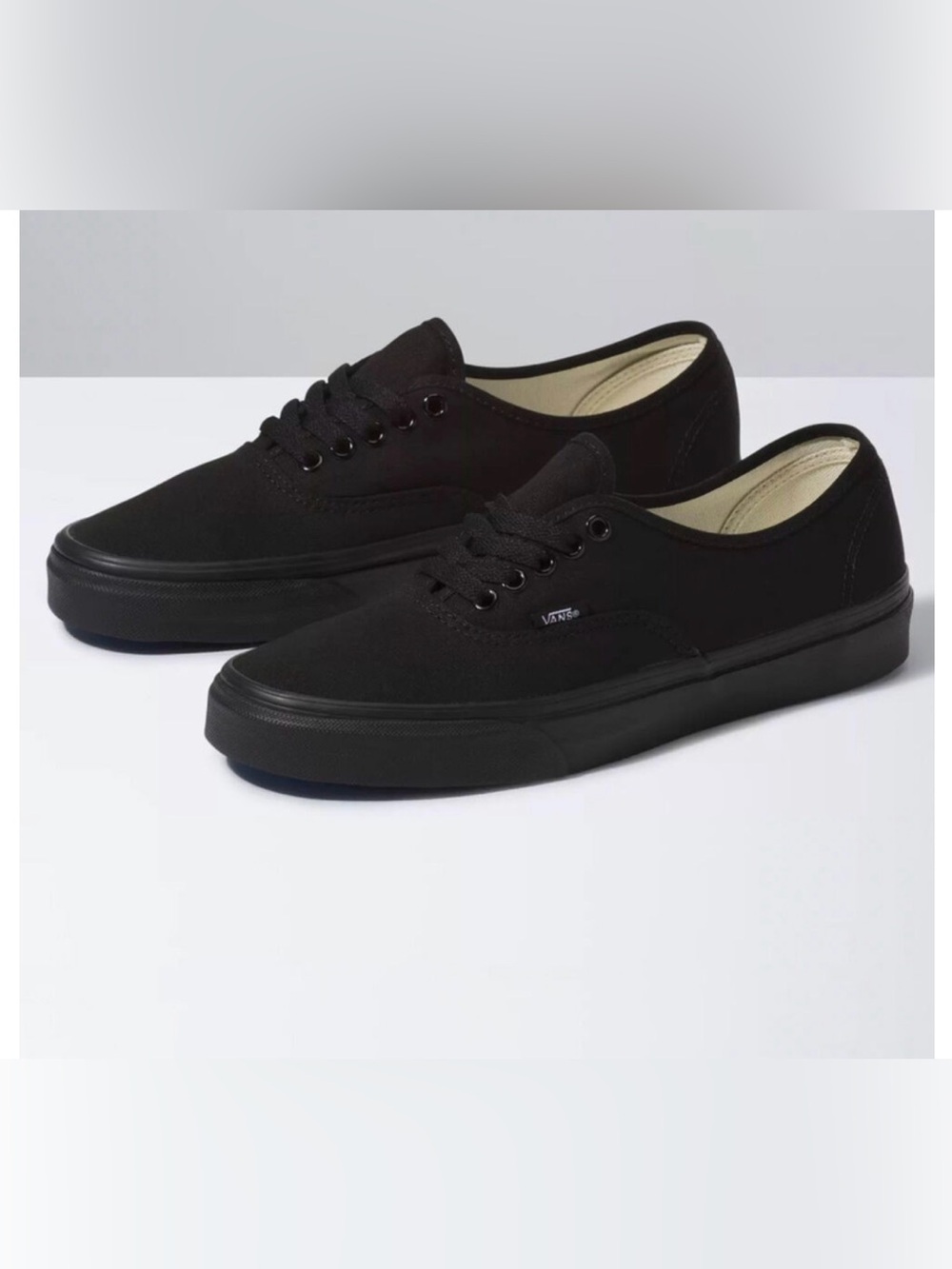 Vans Black & Black Classic Low-Top Canvas Sneakers